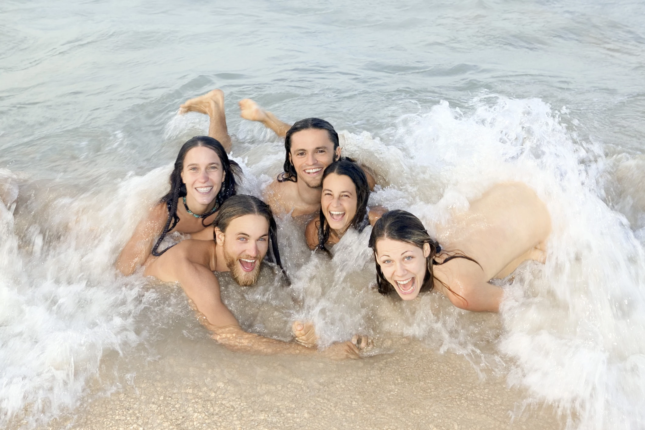 Nude Beach Family